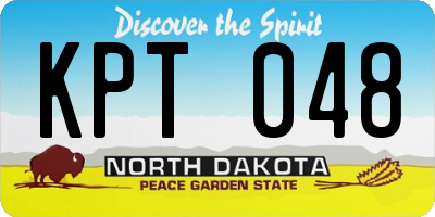 ND license plate KPT048