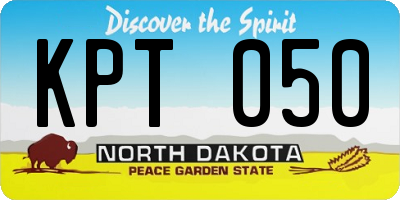 ND license plate KPT050