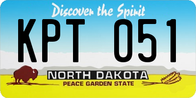 ND license plate KPT051