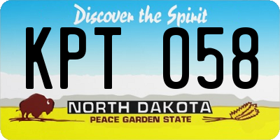 ND license plate KPT058