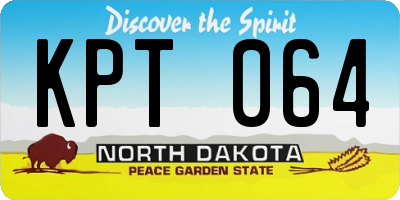 ND license plate KPT064