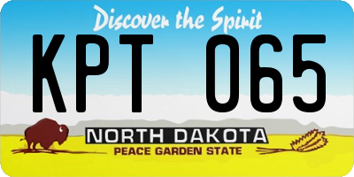 ND license plate KPT065