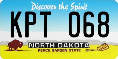 ND license plate KPT068