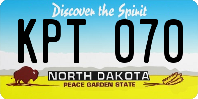 ND license plate KPT070