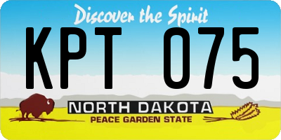 ND license plate KPT075