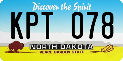 ND license plate KPT078