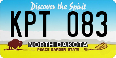 ND license plate KPT083