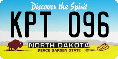 ND license plate KPT096