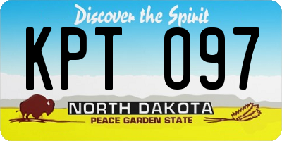 ND license plate KPT097