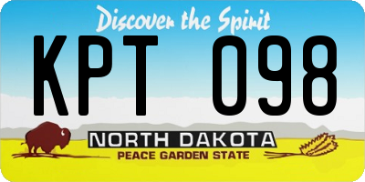 ND license plate KPT098