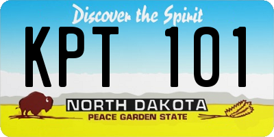 ND license plate KPT101