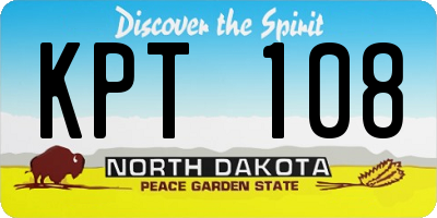 ND license plate KPT108