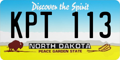 ND license plate KPT113