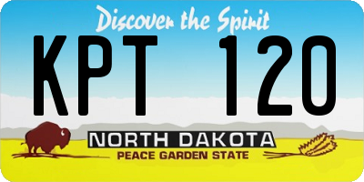 ND license plate KPT120