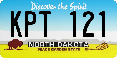 ND license plate KPT121