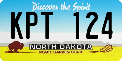 ND license plate KPT124