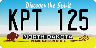 ND license plate KPT125