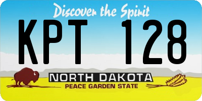 ND license plate KPT128