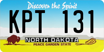ND license plate KPT131