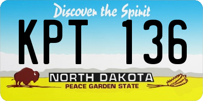 ND license plate KPT136