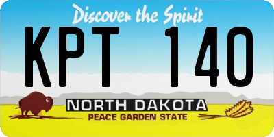ND license plate KPT140