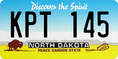 ND license plate KPT145
