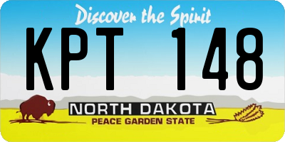 ND license plate KPT148
