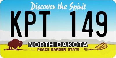 ND license plate KPT149