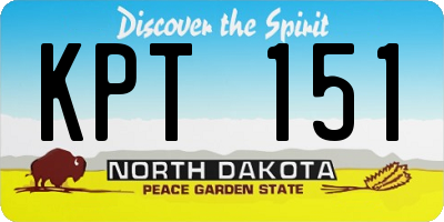 ND license plate KPT151