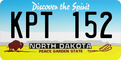 ND license plate KPT152