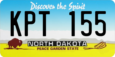 ND license plate KPT155