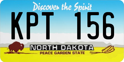 ND license plate KPT156