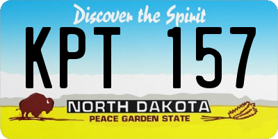 ND license plate KPT157