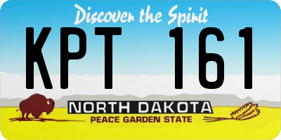 ND license plate KPT161
