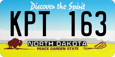 ND license plate KPT163