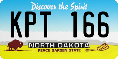 ND license plate KPT166