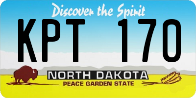 ND license plate KPT170