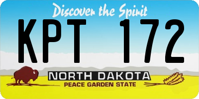 ND license plate KPT172