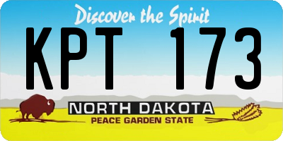 ND license plate KPT173