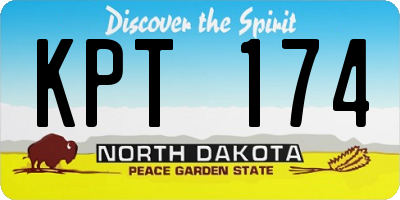 ND license plate KPT174