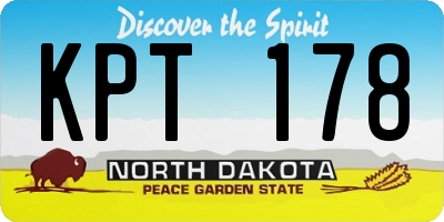 ND license plate KPT178