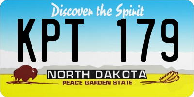 ND license plate KPT179