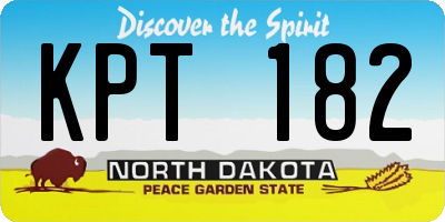 ND license plate KPT182