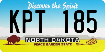 ND license plate KPT185