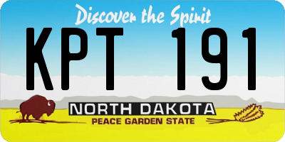 ND license plate KPT191