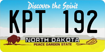 ND license plate KPT192