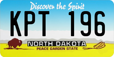 ND license plate KPT196