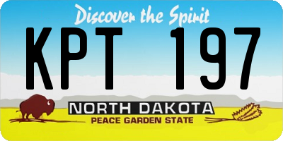 ND license plate KPT197