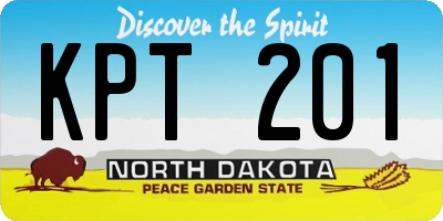 ND license plate KPT201