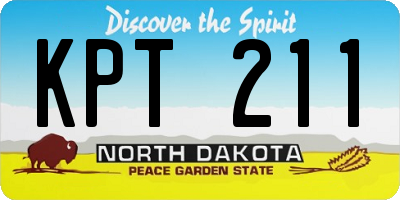 ND license plate KPT211